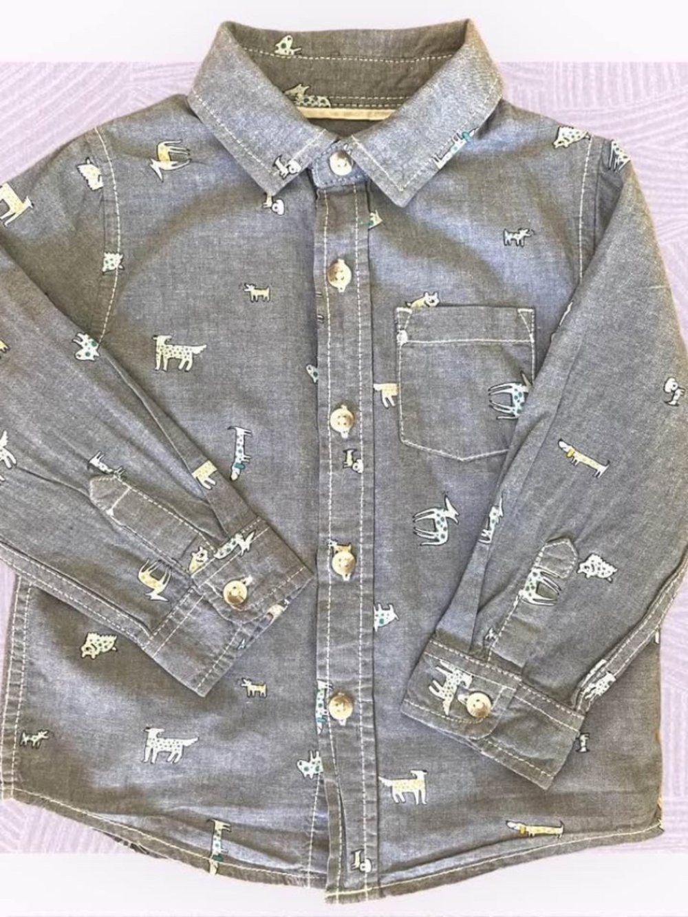 Cat & Jack Animal Print Button-Up Shirt | Size 2T